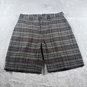 Polo Ralph Lauren Men Shorts Chino Plaid Tyler Cotton Pleated Multicolor Size 36
